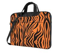 ADAhgu Tiger Stripes Orange Pattern Print Stylish Portable Laptop Bag Shoulder Bags Messenger Briefcase Office Business Trips
