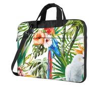 ADAhgu Toucans Parrot Palm Tree Leaves Print Stylish And Protective Laptop Bag Lightweight And Versatile For Work Travel