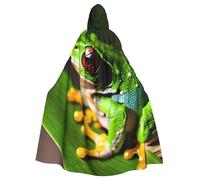 ADAhgu Tree Frog Baby Print Hooded Cloak Unisex Costume For Carnival Cosplay Accessory Vampire Party Supplies
