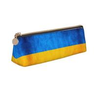 ADAhgu Ukrainian Flag Print Versatile Usage Lightweight Pencil Case Pouch Zippered Pen Storage School Students