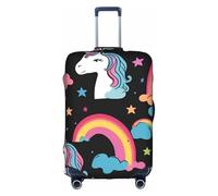 Adahgu Unicorn Accessories Print Protective Suitcase Cover Washable Travel Luggage Protector with Concealed Zipper