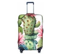 ADAhgu Watercolour Cactus Print Protective Suitcase Cover Washable Travel Luggage Protector with Concealed Zipper