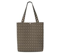 ADAhgu White Bear Brown Bear Print Large Capacity Canvas Shoulder Bag Lightweight Casual Daily Use Office Travel Tote