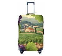 ADAhgu Wine Winemaking Winery Grape Field Print Fashionable Suitcase Cover Personalized Luggage Protector for Travel and Business