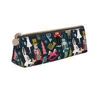 ADAhgu Women_s Nutcracker Ballet Xmas Dance Print Versatile Usage Lightweight Pencil Case Pouch Zippered Pen Storage School Students