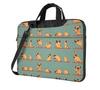 ADAhgu Yoga Pug Print Stylish And Protective Laptop Bag Lightweight And Versatile For Work Travel