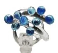 ADAJURI Dainty Colorful Beads Glass Ring For Women | Hypoallergenic Smooth Glass Ceramic Ring With Transparent Shine | Unique Jewelry For Unisex Daily Wear, 6 UK, Glass, No Gemstone