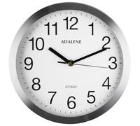 Adalene Atomic Wall Clocks Battery Operated - Sets Itself, NO Need to Reset for Standard/Daylight Savings TIME - Vintage 10 Inch Large Wall Clock for Office, Bathroom, Living Room, Kitchen, Outdoor