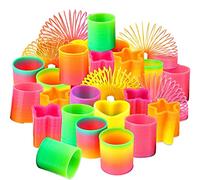 Adalex Global 12 Pcs Slinky Toy Set - Perfect Party Bag Fillers & Stocking Fillers for Kids - Classic Spring Toys for Endless Fun and Entertainment - Ideal for Birthday Parties (Neutral)