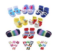 Adalex Global Baby Socks with Grips for Newborns and Toddlers, Non-Slip Toddler Socks, Infant, Boys and Girls, Soft Cotton Baby Socks 0-3,3-6, 6-12, 12-18 Months, Toddler Slipper Socks (Cutie)