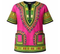 Adalex Global Traditional African Unisex Dashiki Shirt Color Tribal Festival Hippie, Ideal for Men Women African Short Sleeve Summer Wear