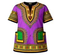 Adalex Global Traditional African Unisex Dashiki Shirt Color Tribal Festival Hippie, Ideal for Men Women African Short Sleeve Summer Wear