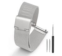 Adallor® 10mm Metal Mesh Watch Straps Replacement for Men & Women, Interchangeable Quick Release Watch Band Bracelet