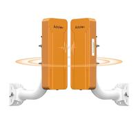 AdaLov CPE469 Gigabit Wireless Bridge Dual-Band 2.4/5.8GHz, 3KM Point to Point WiFi Bridge Outdoor with Pole Mount,IP65 Waterproof,PoE,Extend Network to Outbuildings/Shop/Barn/Garage/Farm,Plug & Play