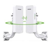 AdaLov CPE660 Wireless Bridge Outdoor with Bracket Mounts, 5.8G Point to Point WiFi Bridge PtP/PtMP with 14 dBi High-Gain Antenna, IP65 Waterproof, 3KM Extend Network to Outbuildings/Barn/Shop/Garage