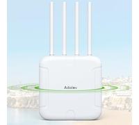 Adalov WiFi 6 Outdoor Access Point, 5378Mbps Dual-Band Wireless AP, 500M Long-Range WiFi Extender, Supports Mesh/AP/Repeater, Up to 128 Devices, Waterproof IP67, Ideal for Farm, Yard, RV, Campsite