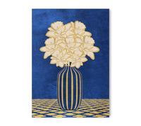 ADAM and ALICE Premium Fine Wall Art Print - Flowers Art - Dark Background - Home Decor for Living Room/Bedroom/Hallway/Office - Blue/A3