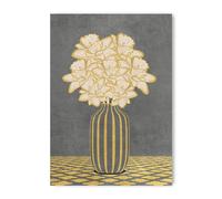 ADAM and ALICE Premium Fine Wall Art Print - Flowers Art - Dark Background - Home Decor for Living Room/Bedroom/Hallway/Office - Grey/A3