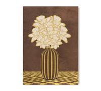 ADAM and ALICE Premium Fine Wall Art Print - Flowers Art - Dark Background - Home Decor for Living Room/Bedroom/Hallway/Office - Brown/A3