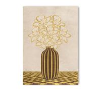 ADAM and ALICE Premium Fine Wall Art Print - Flowers Art - Vase - Home Decor for Living Room/Bedroom/Hallway/Office - Brown/A3