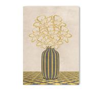 ADAM and ALICE Premium Fine Wall Art Print - Flowers Art - Vase - Home Decor for Living Room/Bedroom/Hallway/Office - Grey/A3