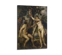 Adam And Eve Poster by Peter Paul Rubens Home Decor Wall Art Hanging Picture Print Bedroom Decorative Paintings Room Aesthetic 08x12inch(20x30cm)