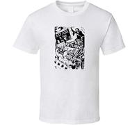 Adam and The Ants Antmusic Logo Shirt Black White Tshirt Men's White(3X-Large)