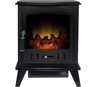 Adam Aviemore Electric Stove In Textured Black