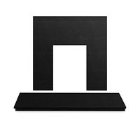 Adam Black Granite Stone Back Panel & Fireplace Hearth, 54 Inch