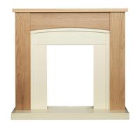 Adam Chilton Fireplace in Oak & Cream, 39 Inch