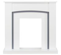 Adam Chilton Fireplace in Pure White and Grey 39 Inch - Surround Only
