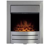 Adam Colarado Electric Fire, Coal Bed - Brushed Steel