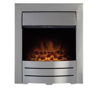 Adam Colarado Electric Fire, Coal Bed - Brushed Steel