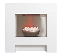 Adam Cubist Electric Fire Suite white