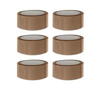 ADAM DEALS Packaging Tape, Industrial Duty Brown Parcel Tape 6 Rolls - 48mm x 66m, Secure Sticky Brown Tape for Box Packaging, Moving Boxes, Strong Packing Tape for House or Office Use