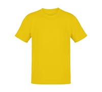 adam & eesa 100% Cotton Kids Girls Value Weight Unisex Short Sleeve T-Shirt Yellow