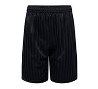 adam & eesa Back to School Unisex Boys Girls Shadow Stripe PE Summer Shorts - Drawstring Elastic Waist Football Cycling Sports Bottom Mens Womens Black