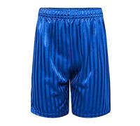adam & eesa Back to School Unisex Boys Girls Shadow Stripe PE Summer Shorts - Drawstring Elastic Waist Football Cycling Sports Bottom Mens Womens Royal Blue