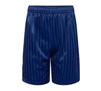 adam & eesa Back to School Unisex Boys Girls Shadow Stripe PE Summer Shorts - Drawstring Elastic Waist Football Cycling Sports Bottom Mens Womens Navy