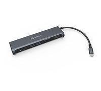 Adam Elements CASA HUB A03 - USB-C Multi-Port Adapter Aluminium 2x USB 3.1, 1x HDMI, 1x VGA, SD Card Reader, 4K HDMI and FullHD VGA - Grey