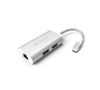 Adam Elements CASA Hub eC301 - USB-C Aluminum Hub, 2 USB 3.1 Ports, 1 RJ45 Ethernet Port up to 1000 Mbit/s, Silver