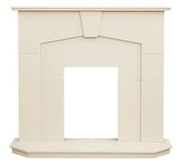 Adam Fires & Fireplaces Adam Abbey Fireplace in Stone Effect, 48 Inch in Cream Adam Fires & Fireplaces Cream