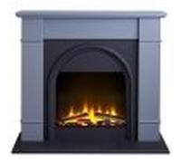 Adam Fires & Fireplaces Adam Chesterfield Electric Fireplace Suite in Grey & Charcoal Grey, 44 Inch Adam Fires & Fireplaces Grey