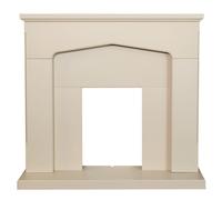 Adam Fires & Fireplaces Adam Cotswold Fireplace in Stone Effect, 48 Inch in Cream Adam Fires & Fireplaces Cream