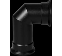 Adam Fires & Fireplaces Angled Decorative Stove Pipe in Black Adam Fires & Fireplaces Black