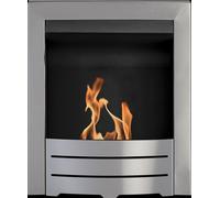 Adam Fires & Fireplaces Colorado Bio Ethanol Fire in Brushed Steel in Silver Adam Fires & Fireplaces Silver