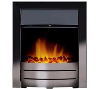 Adam Fires & Fireplaces Colorado Electric Fire in Black Nickel Adam Fires & Fireplaces Black