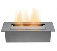 Adam Fires & Fireplaces Large Bio Ethanol Burner in Stainless Steel, 3L Capacity in Grey Adam Fires & Fireplaces Grey