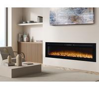 Adam Orlando Inset / Wall Mounted Electric Fire, 72 Inch
