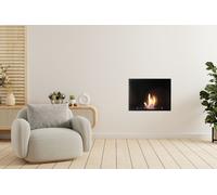 Adam Fires & Fireplaces Quatro Bio Ethanol Large Inset Fire in Black Adam Fires & Fireplaces Black
